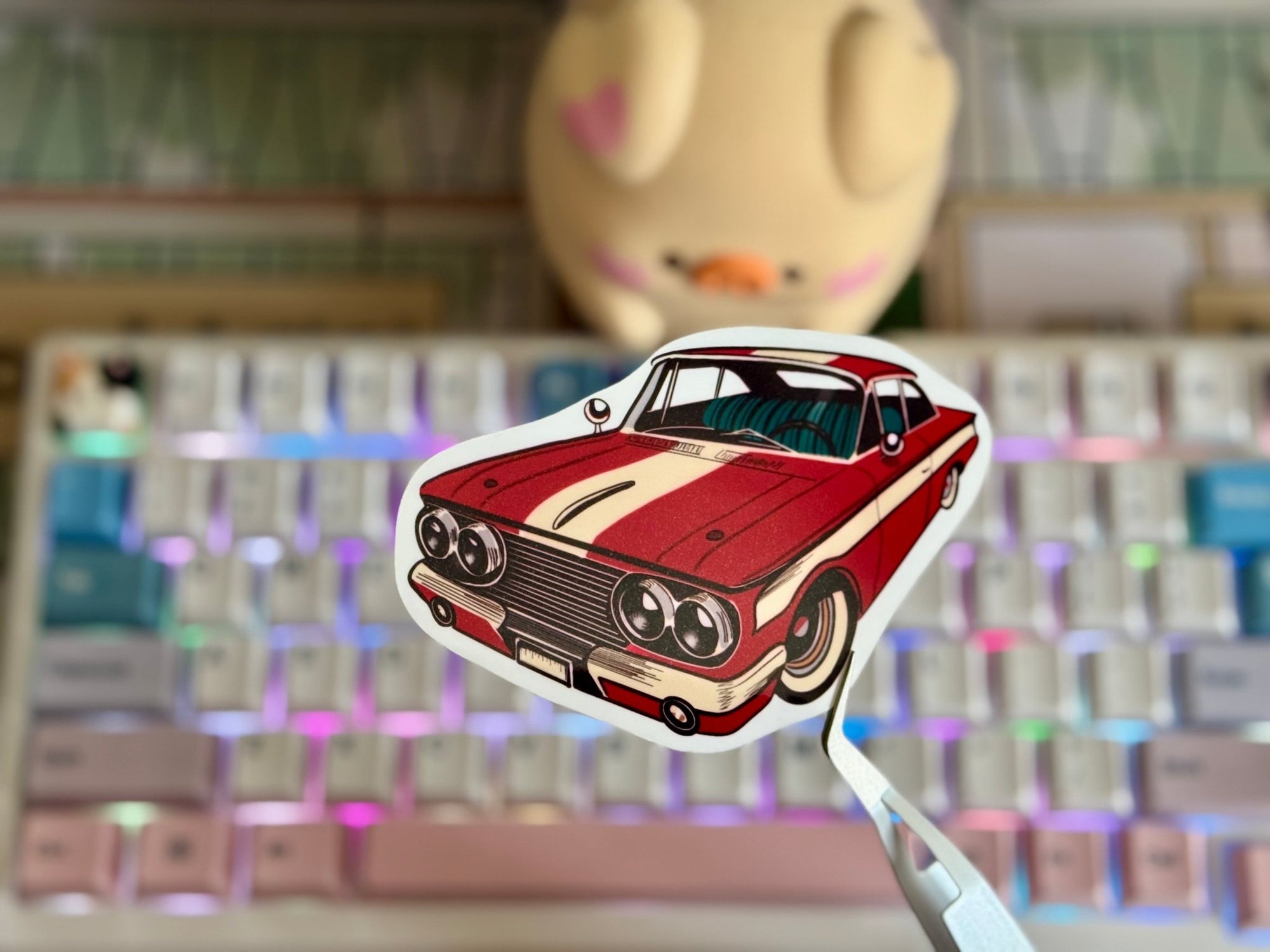 1960s Classic Car Die Cut Sticker - | High - Quality Waterproof Sticker | Curated Chroma Designs