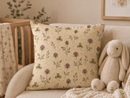 Cream Clover & Mauve Floral Pillow Cover