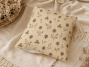 Cream Clover & Mauve Floral Pillow Cover