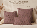 Mauve Dragonfly & Botanical Pillow Cover