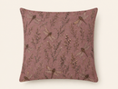 Mauve Dragonfly & Botanical Pillow Cover