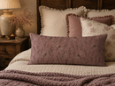 Mauve Dragonfly & Botanical Pillow Cover
