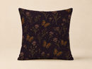 Plum Painted Lady Butterfly & Thistle Pillow Cover