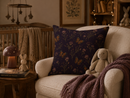 Plum Painted Lady Butterfly & Thistle Pillow Cover