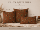 Terracotta Blackberry Bramble Pillow Cover