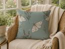 Ivory Moth & Sage Meadow Floral Pillow Cover