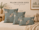 Ivory Moth & Sage Meadow Floral Pillow Cover