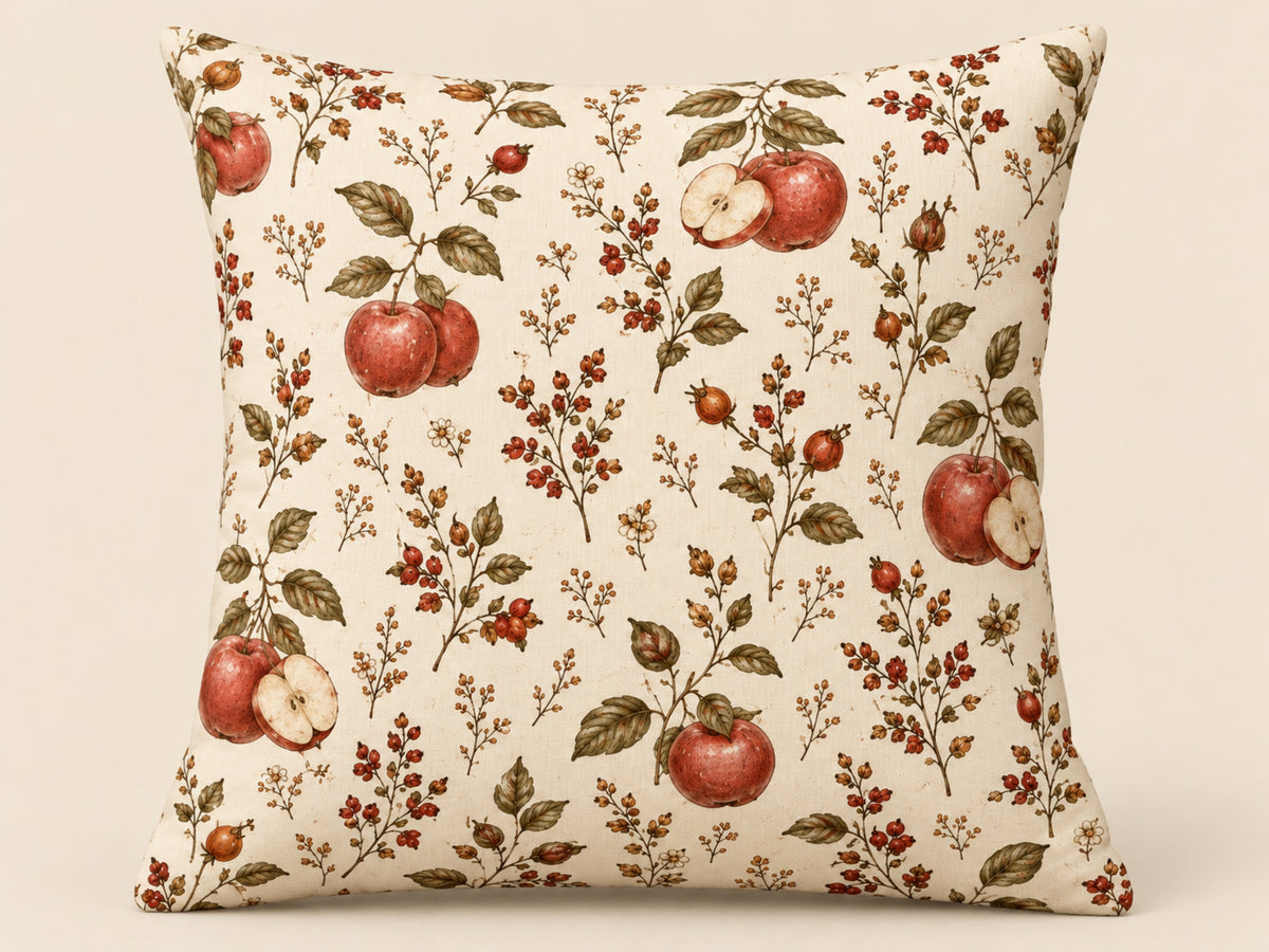 Apple Harvest Botanical Pillow Cover