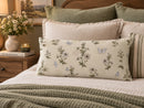 Blue Butterfly & Ivory Floral Pillow Cover