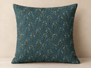 Blue Green Floral Sprig Pillow Cover