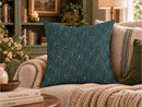 Blue Green Floral Sprig Pillow Cover