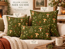 Forest Mushroom & Fern Botanical Pillow Cover