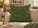 Olive Green Evergreen & Berry Pillow Cover