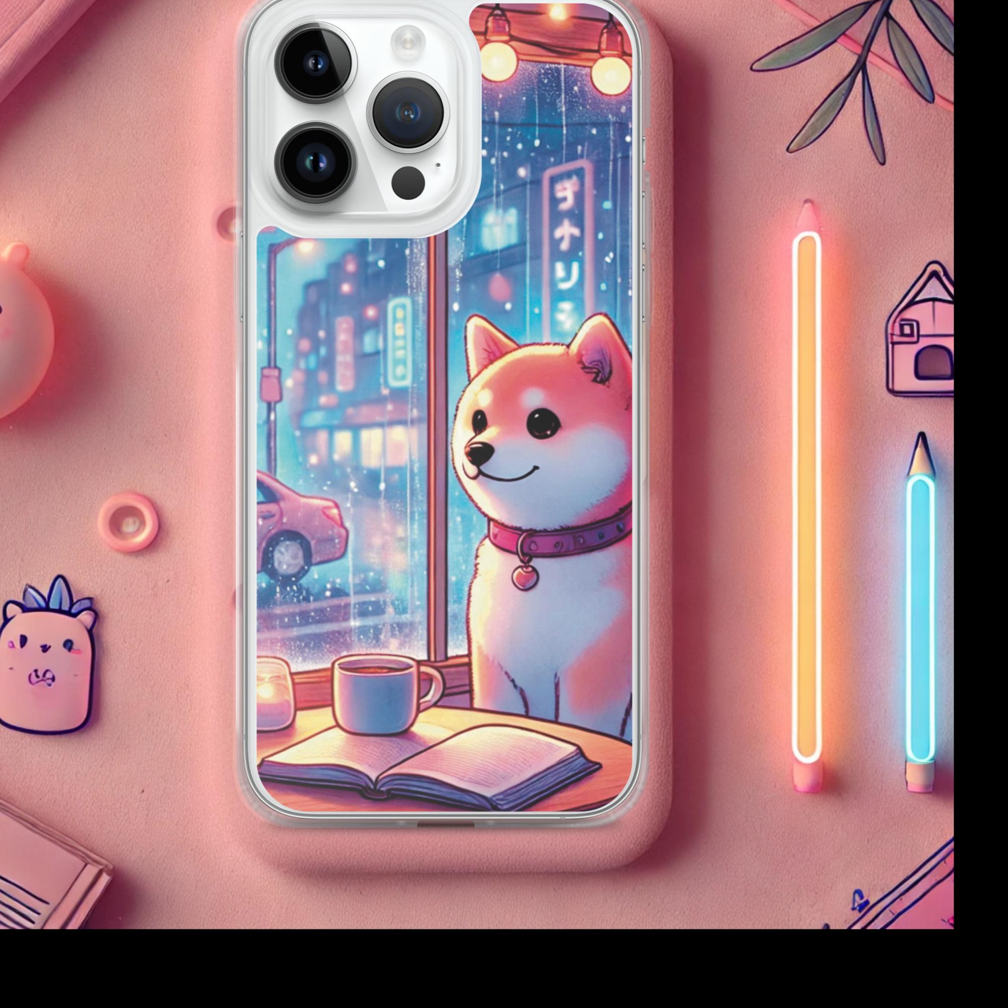 Rainy Day Cafe - Lofi Kawaii Clear Case for iPhone® - iPhone 14 Pro Max | High - Quality Phone Case | Curated Chroma Designs