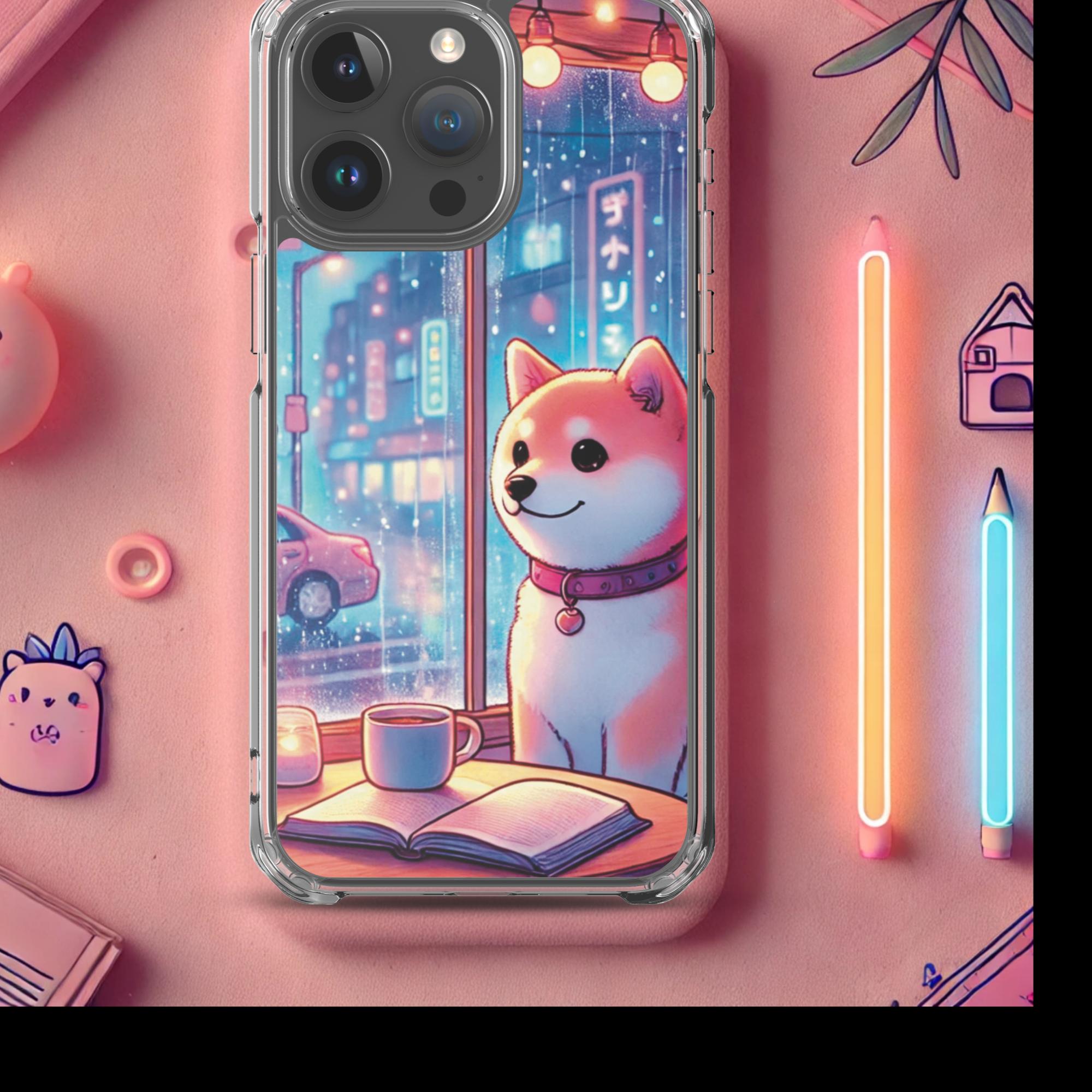 Rainy Day Cafe - Lofi Kawaii Clear Case for iPhone® - iPhone 15 Pro Max | High - Quality Phone Case | Curated Chroma Designs