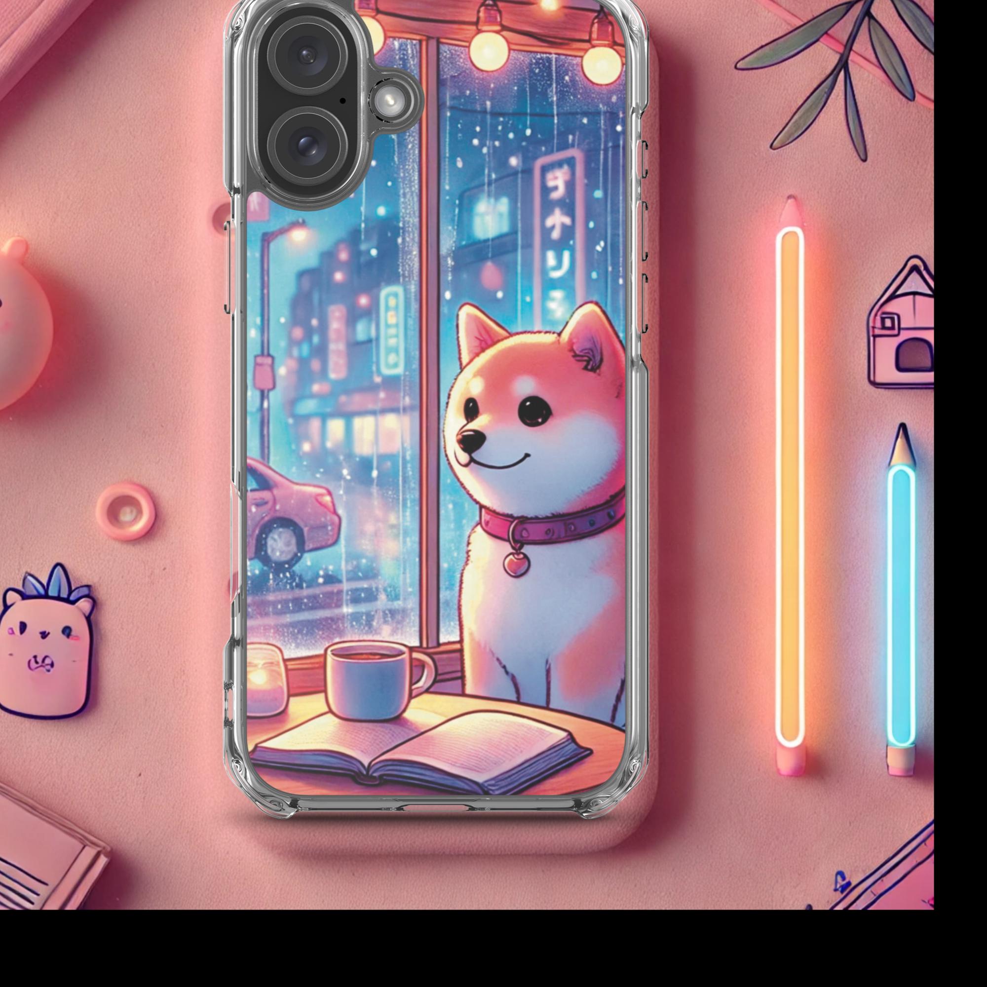 Rainy Day Cafe - Lofi Kawaii Clear Case for iPhone® - iPhone 16 Plus | High - Quality Phone Case | Curated Chroma Designs