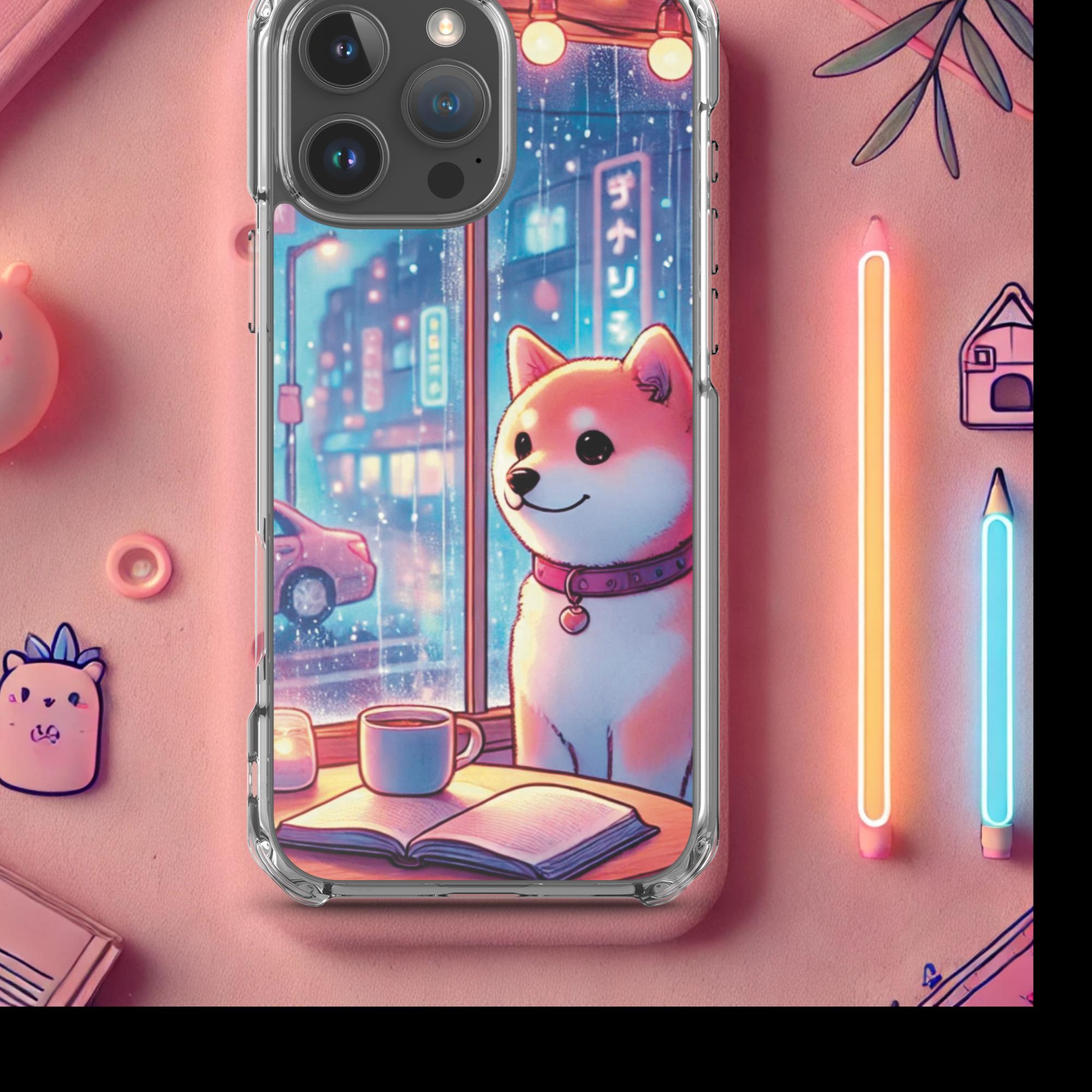 Rainy Day Cafe - Lofi Kawaii Clear Case for iPhone® - iPhone 16 Pro Max | High - Quality Phone Case | Curated Chroma Designs