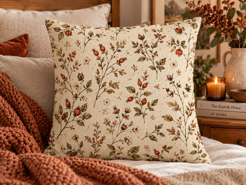 Rosehip & Wild Berry Botanical Pillow Cover