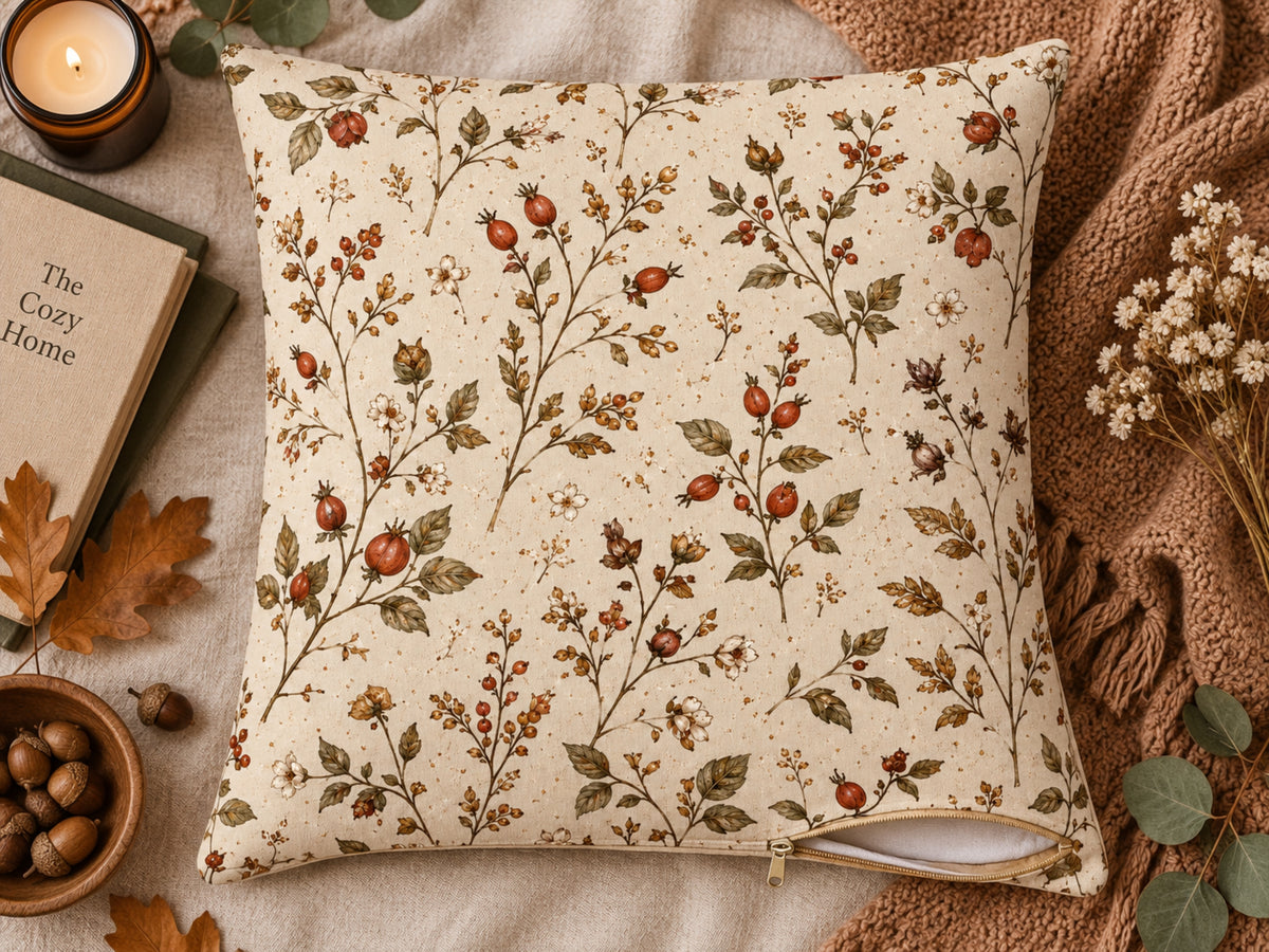 Rosehip & Wild Berry Botanical Pillow Cover