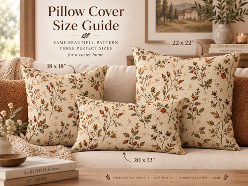 Rosehip & Wild Berry Botanical Pillow Cover