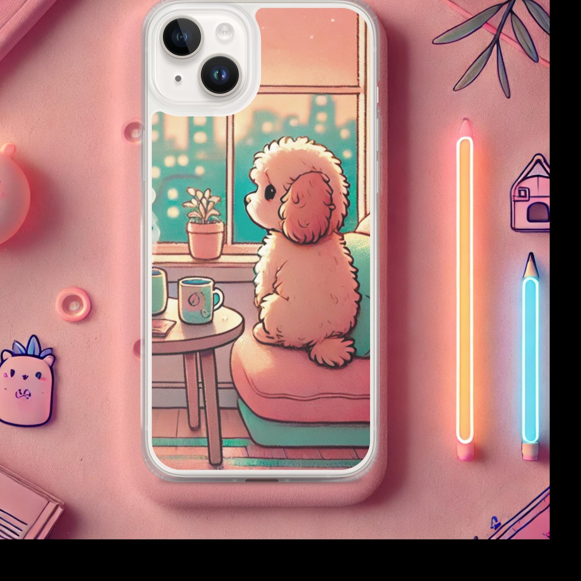 Sunset City Glow - Lofi Kawaii Clear Case for iPhone® - iPhone 14 Plus | High - Quality Phone Case | Curated Chroma Designs