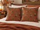 Terracotta Blackberry Bramble Pillow Cover Set of 2